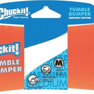 Chuckit! 184201 Dog Toy, M, Tumble Bumper, Foam/Polyester/Rubber, Blue/Orange