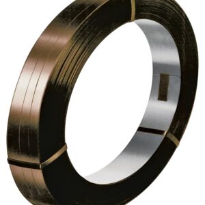 TransTech Signode ST-SSM85207 Regular-Duty Strapping Coil, 1710 ft L, 3/4 in W, 0.023 Thick Material, Steel, Brown