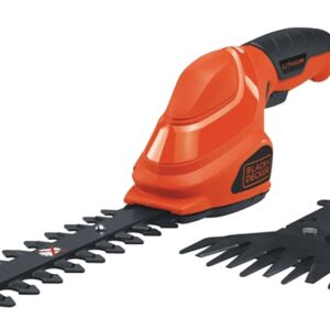 Black+Decker GSL35 Garden Shear/Shrubber Combo, 1 in Cutting Capacity, Steel Blade, Soft-Grip Handle