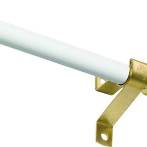 Kenney KN386/1 Cafe Rod, 7/16 in Dia, 28 to 48 in L, Metal, White