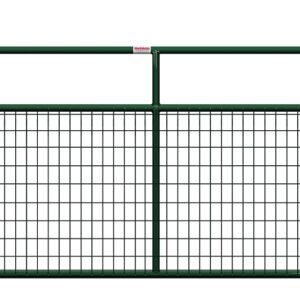 Behlen Country 40132082 Wire-Filled Gate, 96 in W Gate, 50 in H Gate, 6 ga Mesh Wire, 2 x 4 in Mesh, Green