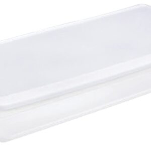 Sterilite 19608006 Storage Box, Plastic, Clear/White, 34-7/8 in L, 16-5/8 in W, 6-1/8 in H