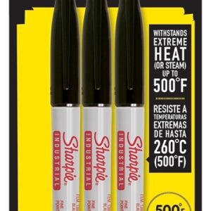 Sharpie 13763PP Industrial Permanent Marker, Fine Lead/Tip, Black Lead/Tip