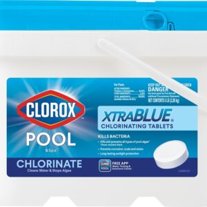Clorox POOL & Spa XtraBlue 23005CLX Chlorinating Tablet, Solid, Chlorine, 5 lb