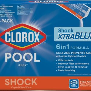 Clorox POOL & Spa Shock XtraBlue 36012CLX Pool Chemical, 1 lb Bottle, Granular, Chlorine