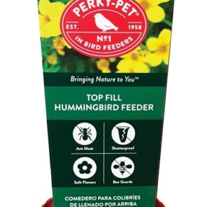 Perky-Pet 138TF Bird Feeder, 24 oz, 4-Port/Perch, Plastic, Clear, 10-3/4 in H
