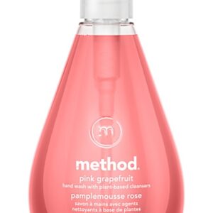 method 39 Gel Hand Wash, Gel, Pink, Pink Grapefruit, 12 oz Bottle