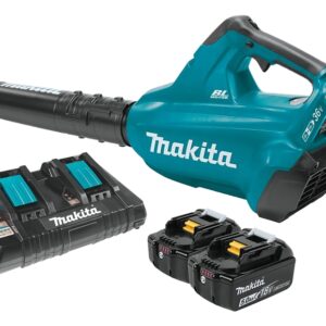 Makita XBU02PT Cordless Blower Kit, Battery Included, 5 Ah, 18 V, Lithium-Ion, 6 -Speed, 473 cfm Air