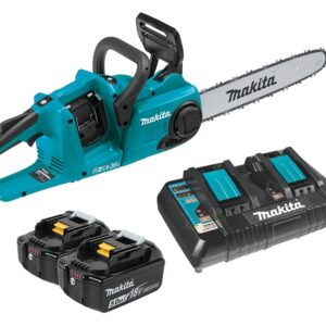 Makita XCU03PT Chainsaw Kit, Battery Included, 5 Ah, 18 V, Lithium-Ion, 4 in Cutting Capacity, 14 in L Bar