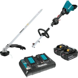 Makita XUX01M5PT Power Head Kit with String Trimmer Attachment, Battery Included, 5 Ah, 36 V, Lithium-Ion, 3 -Speed
