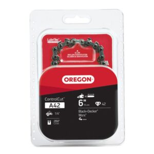 Oregon ControlCut A42 Chainsaw Chain, 6 in L Bar, 0.05 Gauge, 1/4 in TPI/Pitch, 42-Link
