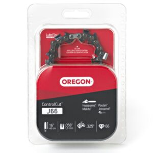 Oregon ControlCut J66 Chainsaw Chain, 21BPX Chain, 16 in L Bar, 0.058 in Gauge, 0.325 in TPI/Pitch, 66-Link