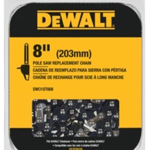 DEWALT DWO1DT608 Pole Saw Chain, Low-Vibration Chain, 8 in L Bar, 3/8 in TPI/Pitch, 34-Link