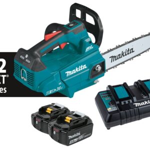 Makita XCU08PT Chainsaw Kit, Battery Included, 5 Ah, 18 V, Lithium-Ion, 14 in L Bar, 3/8 in Pitch