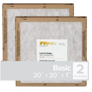 Filtrete FPL02-2PK-24 Air Filter, 20 in L, 20 in W, 2 MERV, For: Air Conditioner, Furnace and HVAC System