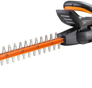 Worx WG217 Electric Hedge Trimmer, 4.5 A, 120 V, 3/4 in Cutting Capacity, 24 in L Blade, Black