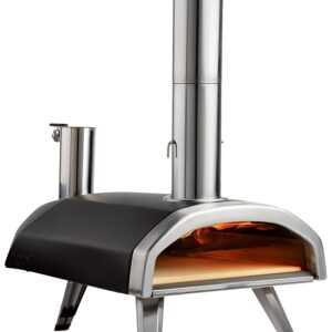Ooni Fyra 12 UU-P0AD00 Wood Pizza Oven, 15.1 in W, 28.6 in D, 29.2 in H, Steel, Black