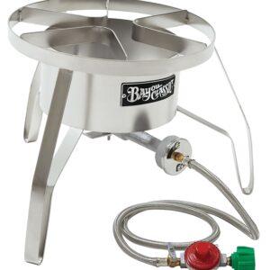 Bayou Classic SS10 High-Pressure Cooker, 59,000 Btu, Propane, 1-Burner, Stainless Steel, Silver