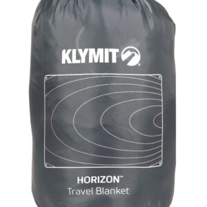 Klymit 13HTGY01C Travel Blanket, 80 in L, 58 in W, Polyester/Synthetic, Gray