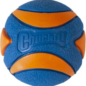 Chuckit! 33068 Dog Toy, M, Squeaker Toy, Rubber, Blue/Orange