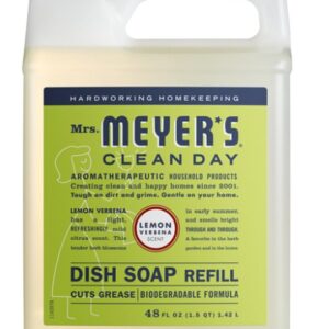 Mrs. Meyer's Clean Day 11181 Dish Soap Refill, 48 fl-oz, Liquid, Lemon Verbena