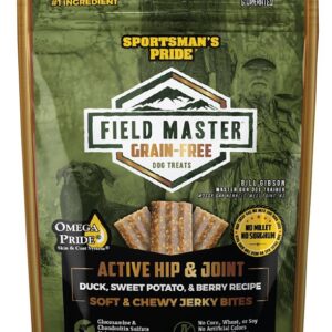 Sportsman's Pride Field Master 10159 Hip and Joint Dog Treat, Small, Medium, Large Breed, Berry, Duck, Sweet Potato