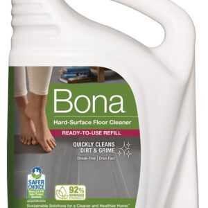 Bona WM700018172 Hard-Surface Floor Cleaner Refill, 128 oz Bottle, Liquid, Mild, Green