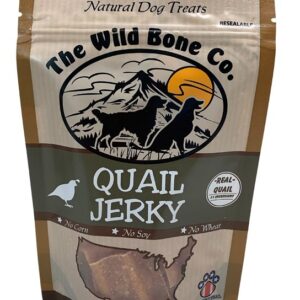 The Wild Bone Co 1950 Dog Treat, All, Jerky, Quail, 2 oz