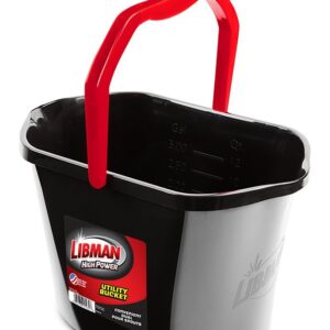 Libman 1272 Oval Utility Bucket, 3.5 gal Capacity, 15.81 in Dia, Polymer, Black