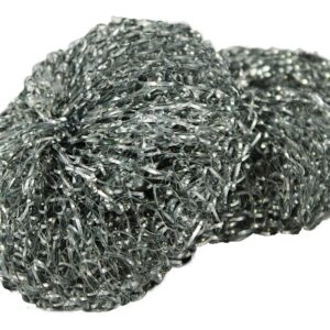 Libman 63 Scrubber, Stainless Steel Abrasive, 6-1/2 in L, 3.88 in W, Silver