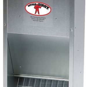 Little Giant 171267 Poultry Feeder, 25 lb Capacity, Steel, Galvanized, Frame, Wall Mounting