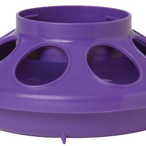 Little Giant 806PURPLE Feeder Base, 1 qt Capacity, 8-Opening, Polypropylene, Purple