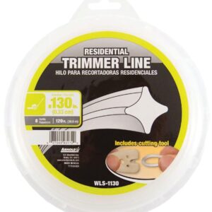 Arnold WLS-1130 Trimmer Line, 0.13 in Dia, 120 ft L, Nylon