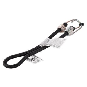 Keeper A06180Z Heavy-Duty Bungee Cord, 24 in L, Rubber, Black, Hook End