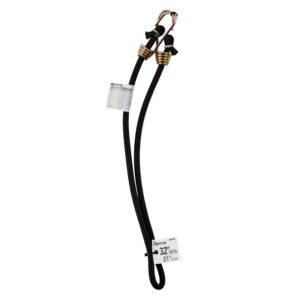Keeper A06182Z Heavy-Duty Bungee Cord, 32 in L, Rubber, Black, Hook End