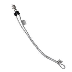 Keeper A06280Z Bungee Cord, 0.315 in Dia, 48 in L, Rubber/Steel, Black/White, Hook End