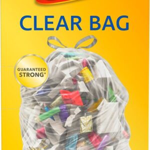 Glad 22337 Trash Bag, 13 gal, Plastic, Clear