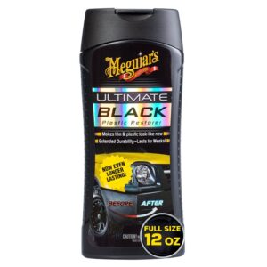 Meguiar's G15812 Ultimate Black Lotion, 12 oz, Bottle, Liquid