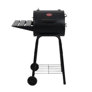Char-Griller 1616 Charcoal Grill and Smoker, 250 sq-in Primary Cooking Surface, Black, Rack Storage, Steel Body