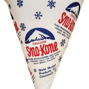 Gold Medal Sno-Kone 1060M Disposable Cup, 6 oz Cup, Wax