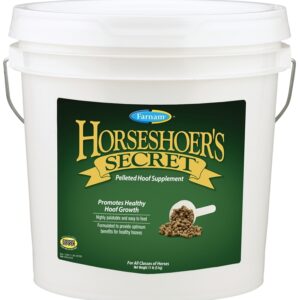 Farnam Horseshoer's Secret 13304 Hoof Supplement, Adult Lifestage, Pellet, Artificial, Natural Flavor, 11 lb
