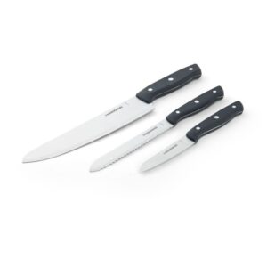 Farberware 5266765 Knife Set, 3-Piece, Stainless Steel, Black