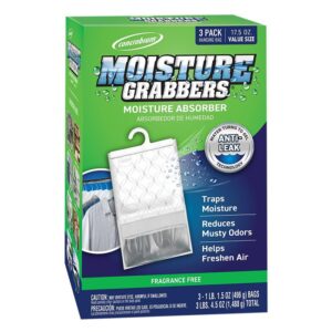 Concrobium Moisture Grabbers 378467 Moisture Absorber, 17.5 oz Pouch, Powder, Solvent Like