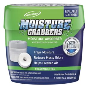 Concrobium Moisture Grabbers 378490 Moisture Absorber, 12.3 oz, Tablet