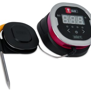 Weber iGrill 2 7203 Thermometer, -22 to 572 deg F, Digital Display, 5 in L Probe, Black, For: Grills