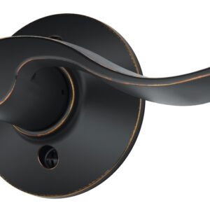 Schlage Accent Series F170ACC716RH Right Hand Dummy Lever, Mechanical Lock, Aged Bronze, Metal, Residential, Right Hand