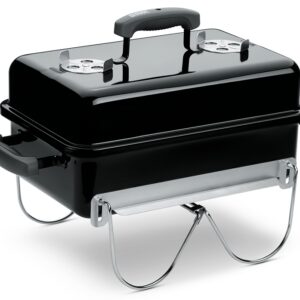 Weber Go-Anywhere 121020 Charcoal Grill, 160 sq-in Primary Cooking Surface, Black