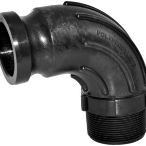 Green Leaf 200FSWP90 90 deg Sweep Hose Elbow, 2 in, Male Adapter x MNPT, Plastic