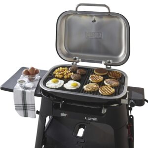 Weber LUMIN 6612 Electric Grill, Cast Iron/Porcelain, Enamel