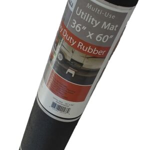 Red Barn 3001135 Rolled Utility Mat, 36 in L, 60 in W, Rubber, Black
